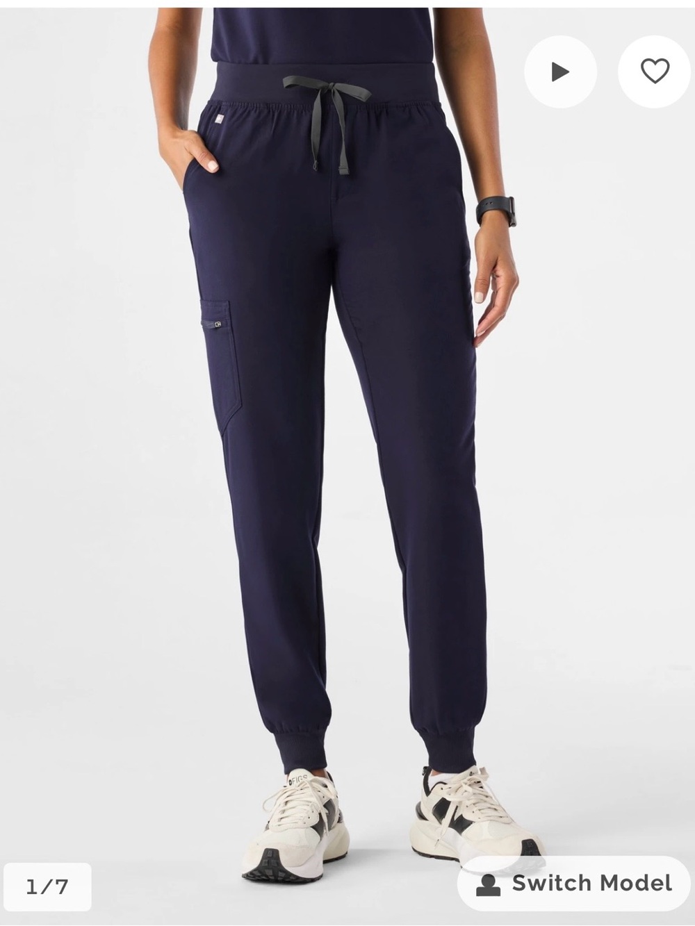 Figs Women's Navy Scrub Pants  XS flaws